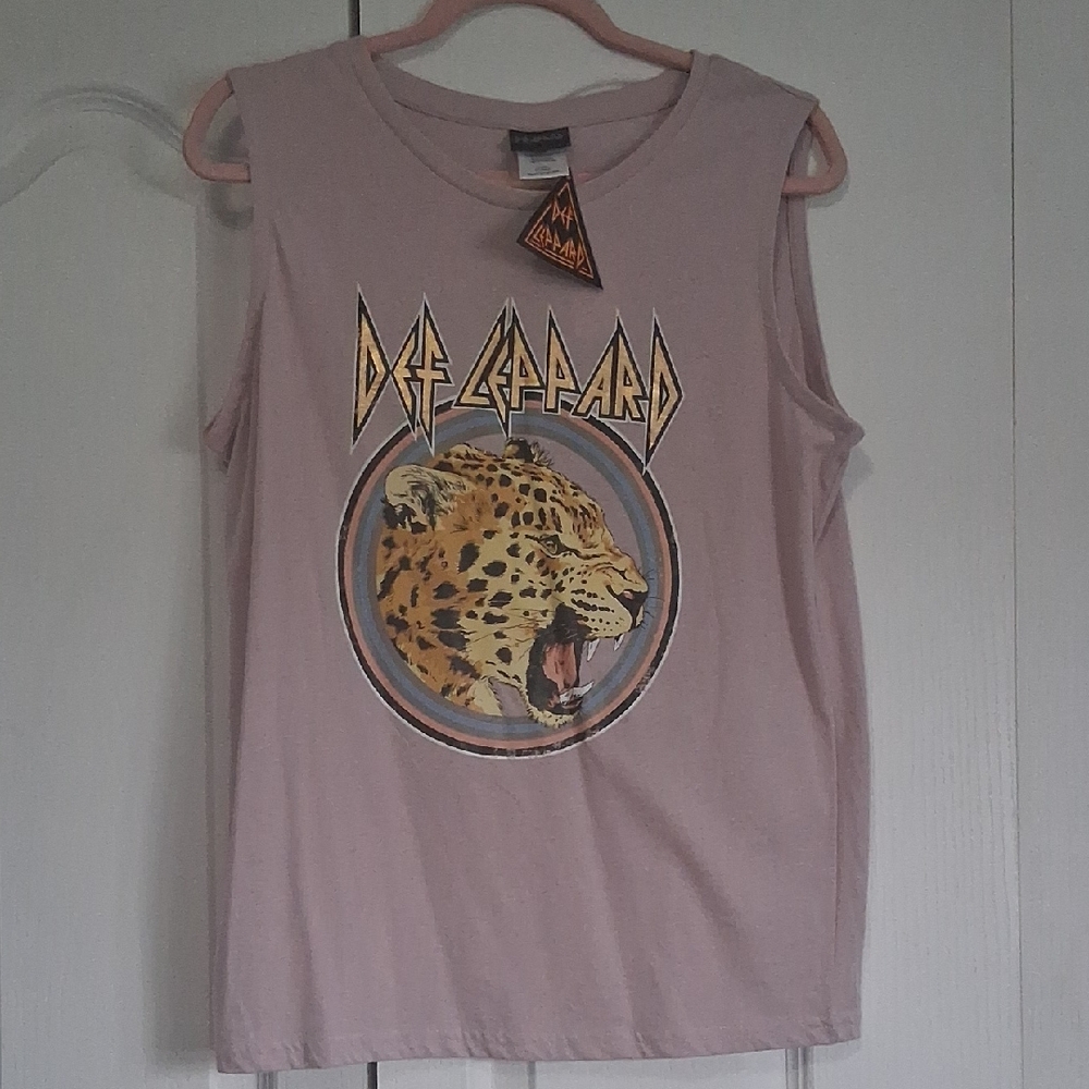 Def Leppard Graphic Tank Top - Lavender